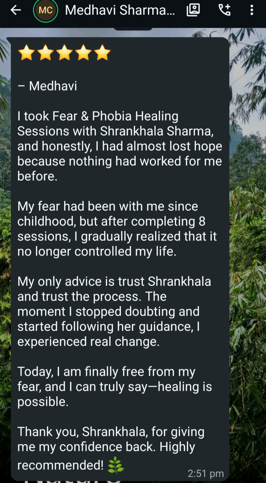 NLP testimonial shared by Medhavi
